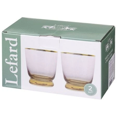 Стаканы набор 2шт 360мл стекло Twist & Shine розовый (20)