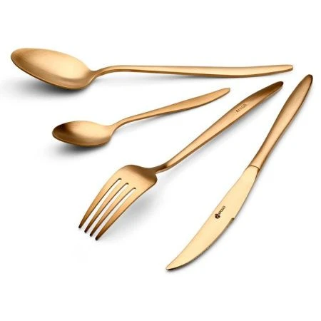 Набор столовых приборов 16пр нерж.сталь Lungo Matt Gold LMG-16 (4)