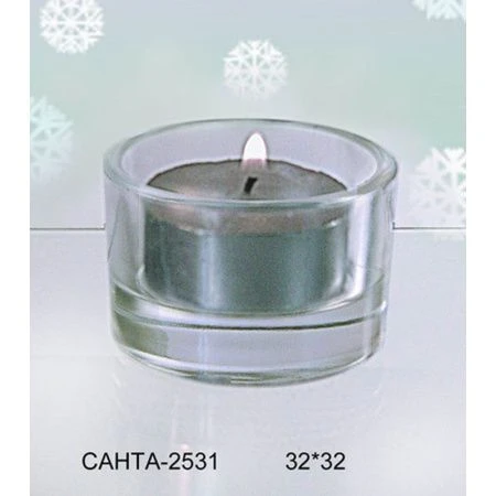 Подсвечник h3,2см d5см стекло САНТА (108/36)