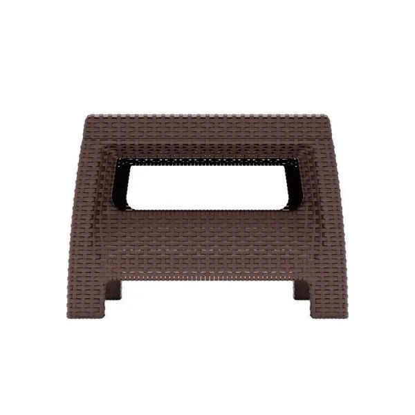 Стол пластик Ротанг-плюс 76,5*57*42см венге (1) ВЫВОД