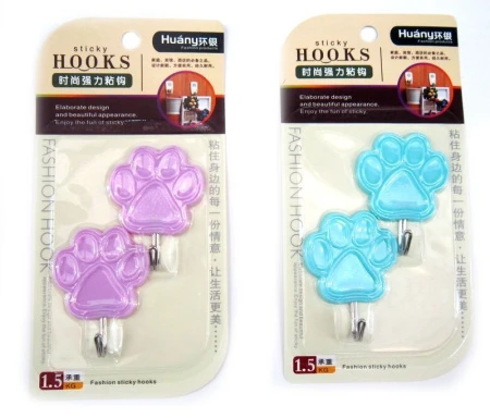 Набор крючков пластик 2шт. самоклеящихся Цветок JC-1208 (160)