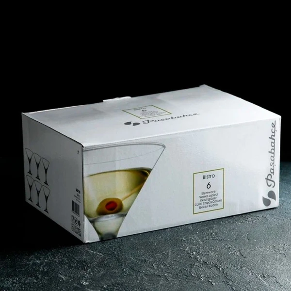 Бокалы для мартини набор 6шт 190мл стекло БИСТРО (4)