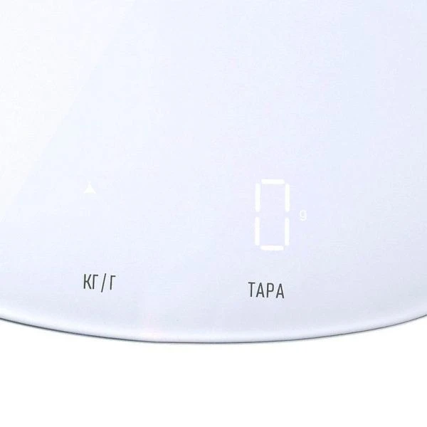 Весы кухонные электронные стекло 5кг Centek CT-2482 18*18см, LCD белые (12)