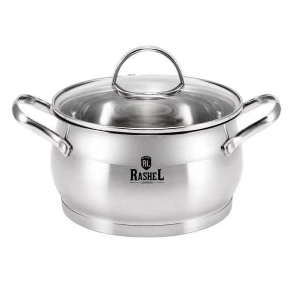 Кастрюля 2,1л нерж.сталь КАТРИН со стекл. крышкой 16*10см (8)