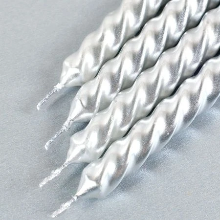 Набор свечей парафин 4шт. 25*1,7см серебро FG-190 (72) Набор свечей парафин 4шт. 25*1,7см серебро FG-190 (72)