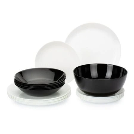 Столовый набор 19пр стеклокерамика ДИВАЛИ БЛЭК/УАЙТ на 6 персон (1)