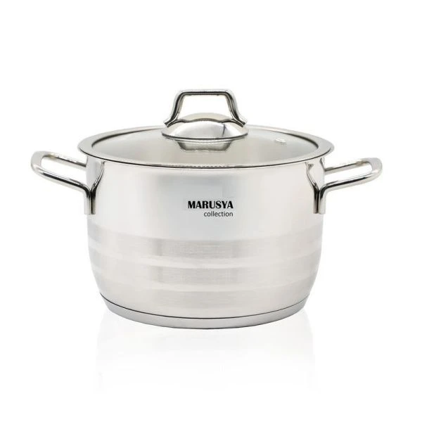 Кастрюля 4,5л нерж.сталь КЛАССИКА со стекл.крышкой 22см (6)