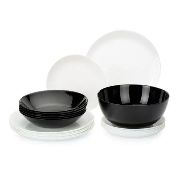 Столовый набор 19пр стеклокерамика ДИВАЛИ БЛЭК/УАЙТ на 6 персон (1)