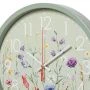 Часы настенные 30см пластик РУБИН Гербарий оливковый (10)