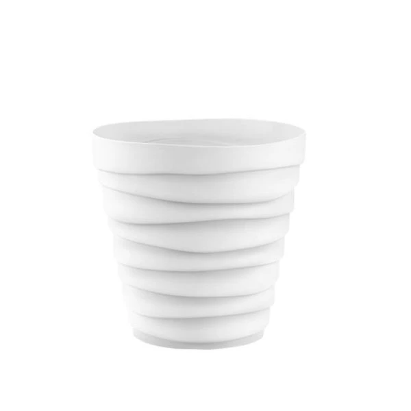 Кашпо 900мл 11,5*13,2см пластик БАРХАН белый (30)