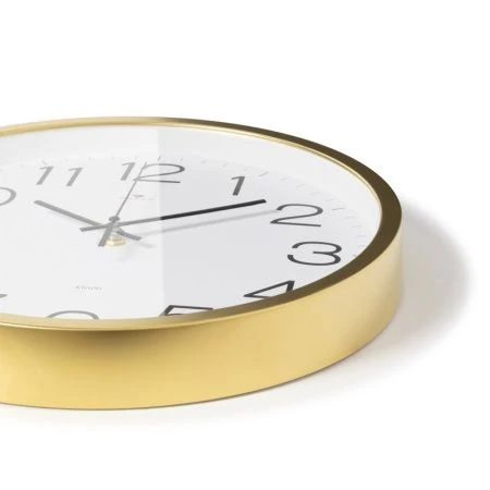 Часы настенные 30см пластик РУБИН Классика золотой (10)