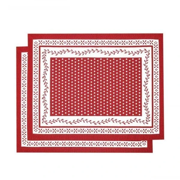 Салфетки новогодние набор 2шт 35*45см гобелен НИДЕРЛАНДЫ бордовый