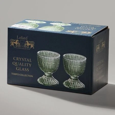 Набор подставок под яйцо 2шт 5,5*6см стекло Tempo green (36)