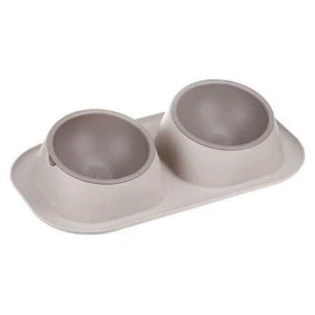 Миска для животных двойная 200мл пластик ТВИКС МИНИ  капучино (8)