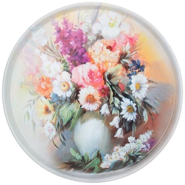 Поднос сервировочный 33*2,1см эмаль БУКЕТ (20)