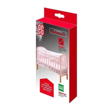 Москитная сетка на кроватку полиэстер 140*70*82см белый Еврогарант (60)