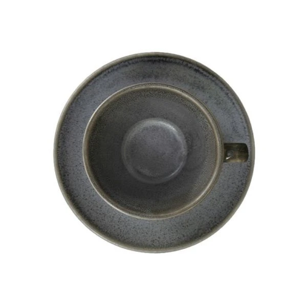 Чайный набор 2пр фарфор URBANO на 1 персону 200мл серый [4613/4615cem] (6)