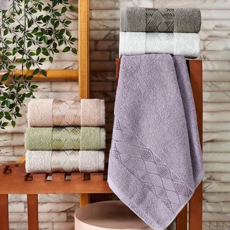 Полотенце махровое 50*90см жаккард TWO DOLPHINS MAYORKA 400гр A228 (6)