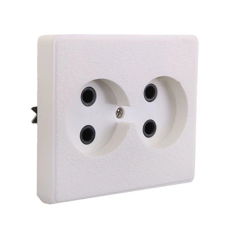 Розетка 2-местная без заземления пластик 10А БЕЛАЯ ЦЕРКОВЬ (скр.уст) белая 250В РС10-У03 Розетка 2-местная без заземления пластик 10А БЕЛАЯ ЦЕРКОВЬ (скр.уст) белая 250В РС10-У03