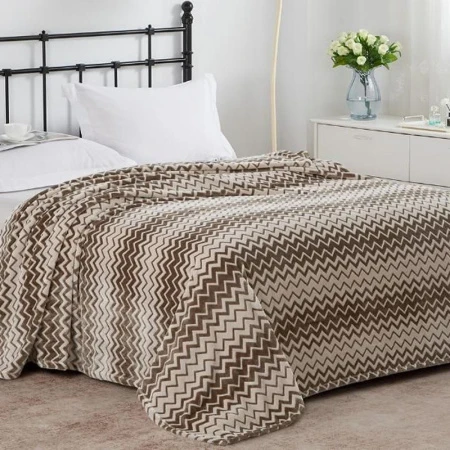 Плед 150*200 велсофт набивной 300 гр, рис. 001-VLN, Sonnet