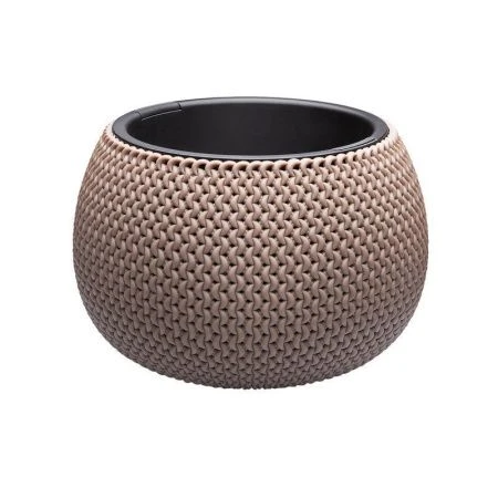 Кашпо 3,9л пластик Lace серо-коричневый (4)