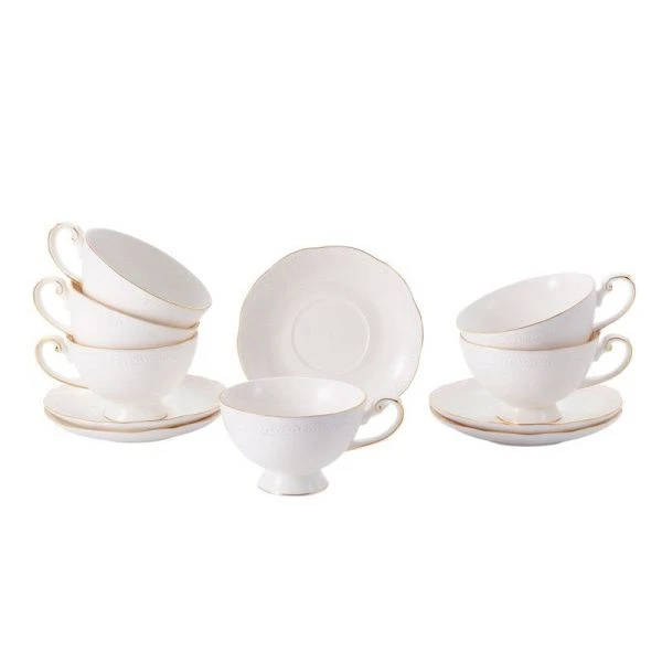 Чайный набор 12пр фарфор КРУЖЕВО на 1 персону 250мл (6)