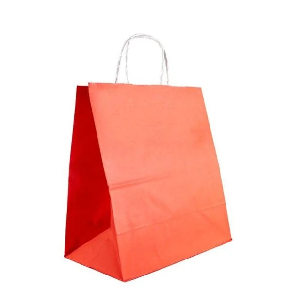 Пакет бумажный с кручеными ручками 24*28*14см красный (300) Пакет бумажный с кручеными ручками 24*28*14см красный (300)