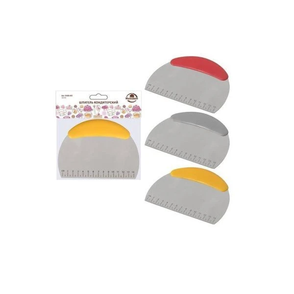 Шпатель кондитерский 16*12см нерж.сталь/пластик DA80-463 (12/144)