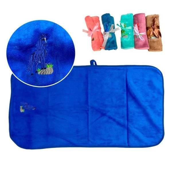 Салфетка кухонная 35*75см микрофибра Лошадки