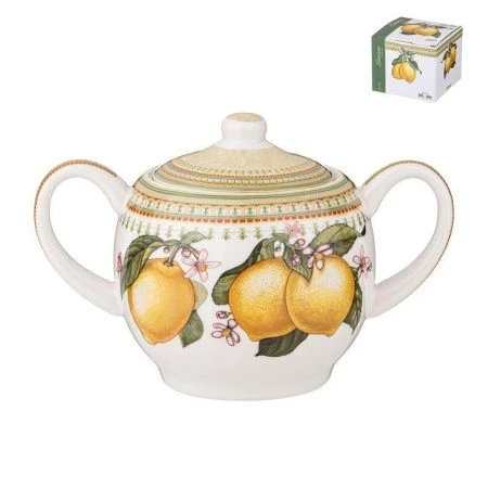 Сахарница 400мл фарфор Лимоны (24)