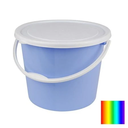 Ведро 5л пластик с крышкой плотной №2 Бр.1.07 (20)