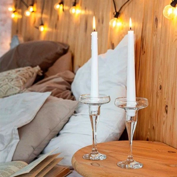 Подсвечники набор 2шт 17см стекло БЕЙСИК (8)