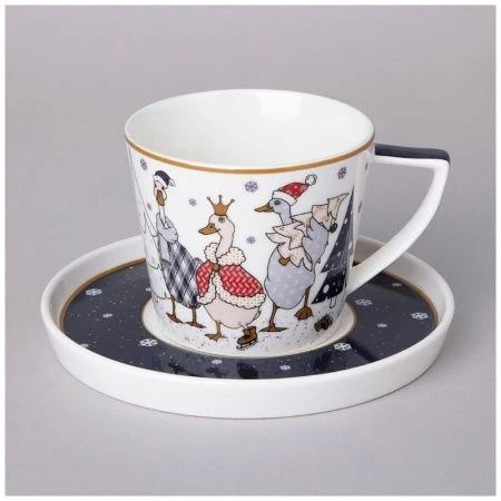 Чайный набор 2пр фарфор FAMILY CHRISTMAS на 1 персону 250мл (24)