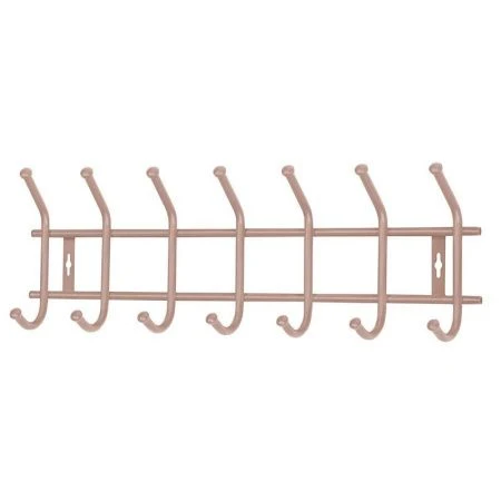Вешалка 7 крючков настенная 665*192*80мм металл ВНТ7М бежевый металлик (5)