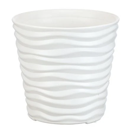 Кашпо 8,5л d255мм h240мм пластик ДЮНА Белый (5)