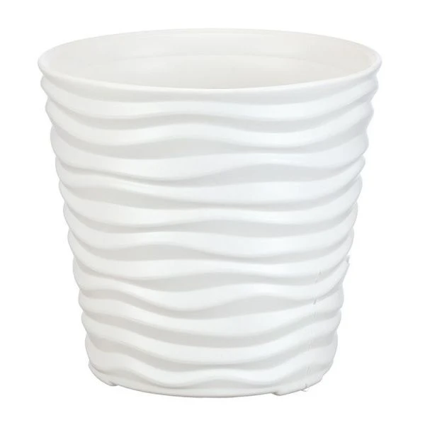 Кашпо 8,5л d255мм h240мм пластик ДЮНА Белый (5)