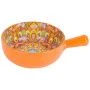 Кокотница с ручкой 20,3*15,3*5,5см фарфор Arabesque оранжевый подар.уп. (12)