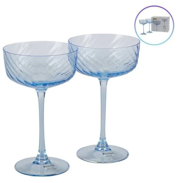 Бокалы-креманки для шампанского набор 2шт 310мл стекло ASTI 81-204 (12)