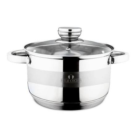 Кастрюля 2,1л нерж.сталь стекл.крышка 16см BС2035 (4)
