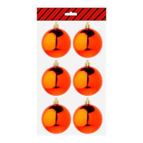 Набор шаров 6шт 7см пластик бронза СНОУ БУМ