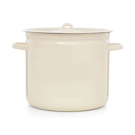 Кастрюля 12л эмаль Жемчужная цилиндрическая (2)