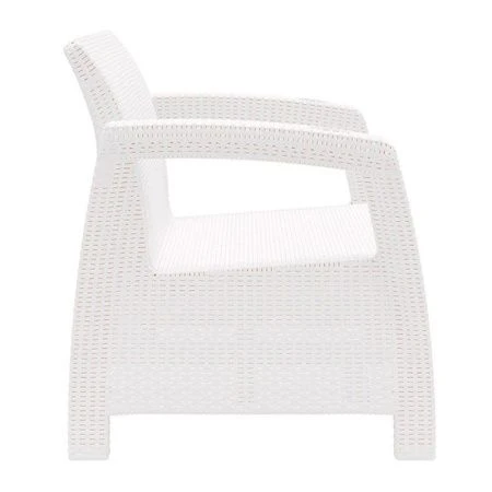 Диван 1270*700*790мм РОТАНГ-ПЛЮС пластик белый (1)