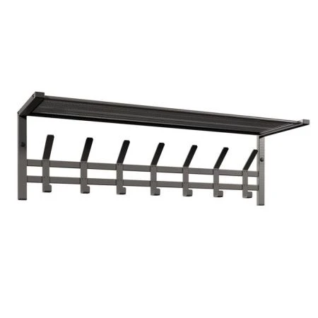 Вешалка настенная с полкой металл Торонто 31 графит 88,5*27*27см (1)