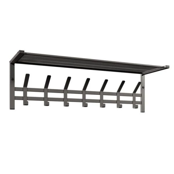 Вешалка настенная с полкой металл Торонто 31 графит 88,5*27*27см (1)