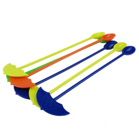 Ложки для коктейля ЗОНТИКИ 19см 6шт. цветные (400)