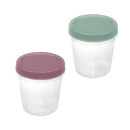 Банка для продуктов 500мл пластик РОЛЛ с завинчивающейся крышкой МИКС (32)