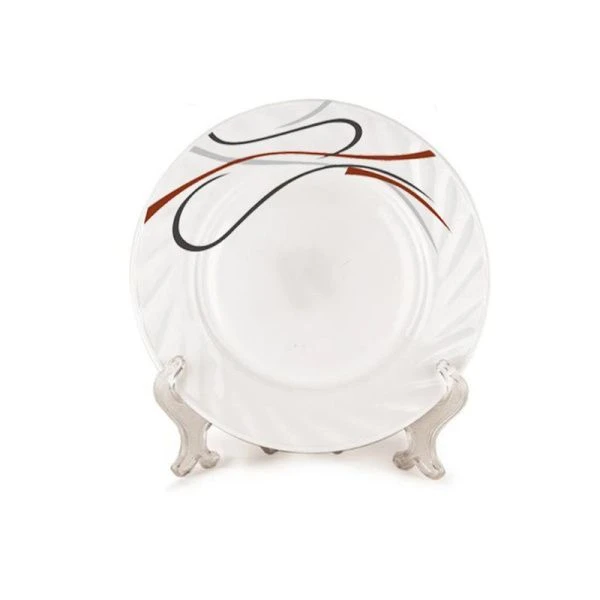 Тарелка мелкая 17,5см стеклокерамика ГЕОМЕТРИЯ плоская круглая (6/72)