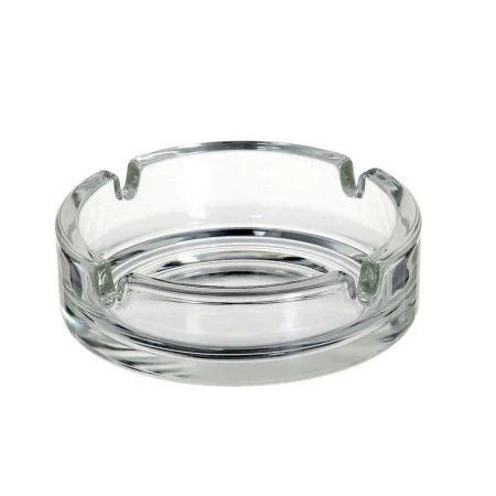 Пепельница 10*8*3,2см стекло круглая 02с1015 (24)