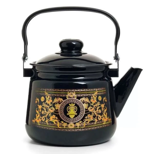Чайник 1,5л эмаль ГРЕЧЕСКИЙ УЗОР (8)