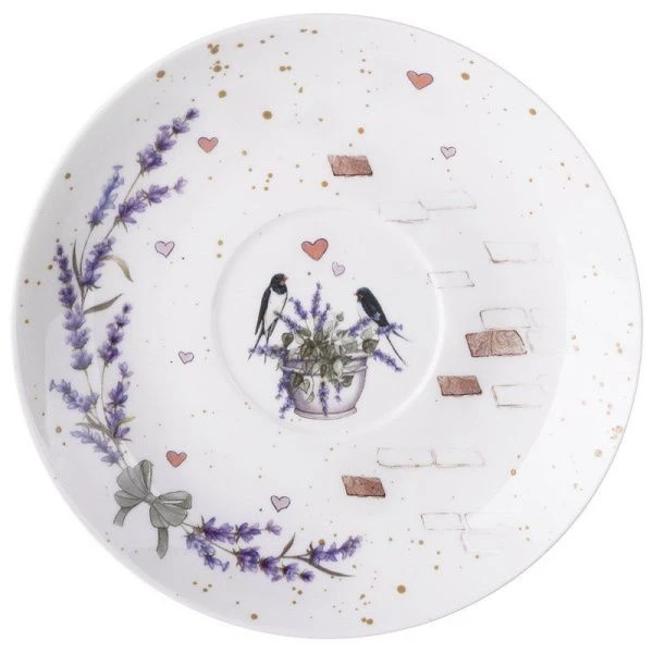 Чайный набор 2пр фарфор ЛАВАНДОВЫЕ КОТЫ на 1 персону 350мл (24)